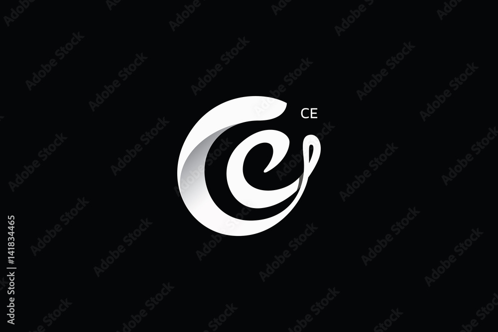 Letter C and E Monogram Logo Design Vector Letter C and E Monogram Logo Design Vector