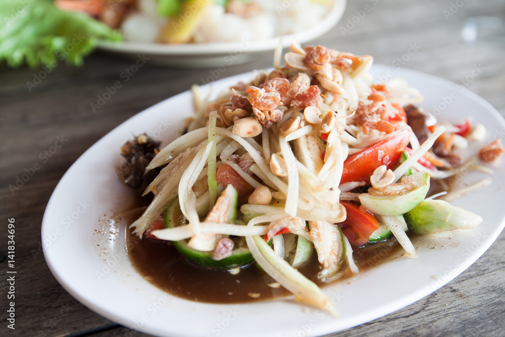 Som-Tum, papaya salad Som-Tum, papaya salad