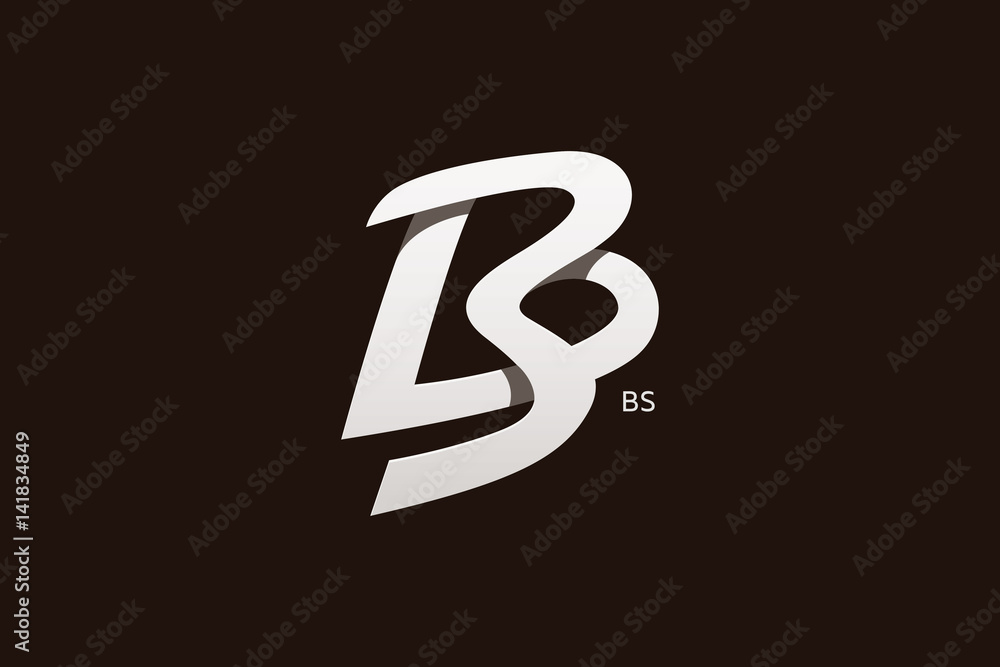 Letter B and S Monogram Logo Design Vector Letter B and S Monogram Logo Design Vector