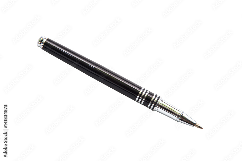 Black metal pen isolated on white background. Black metal pen isolated on white background.