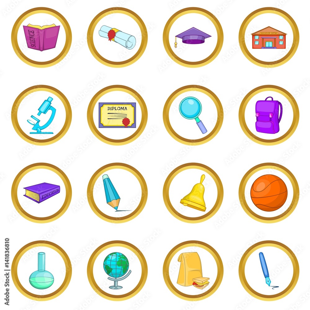 Education vector set, cartoon style Education vector set, cartoon style