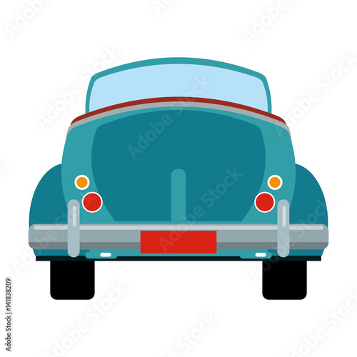 car vintage just married transport vector illustration eps 10
