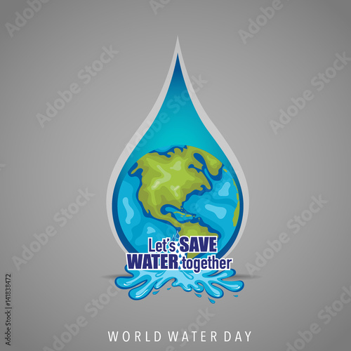 World water day background design. Vector illustration