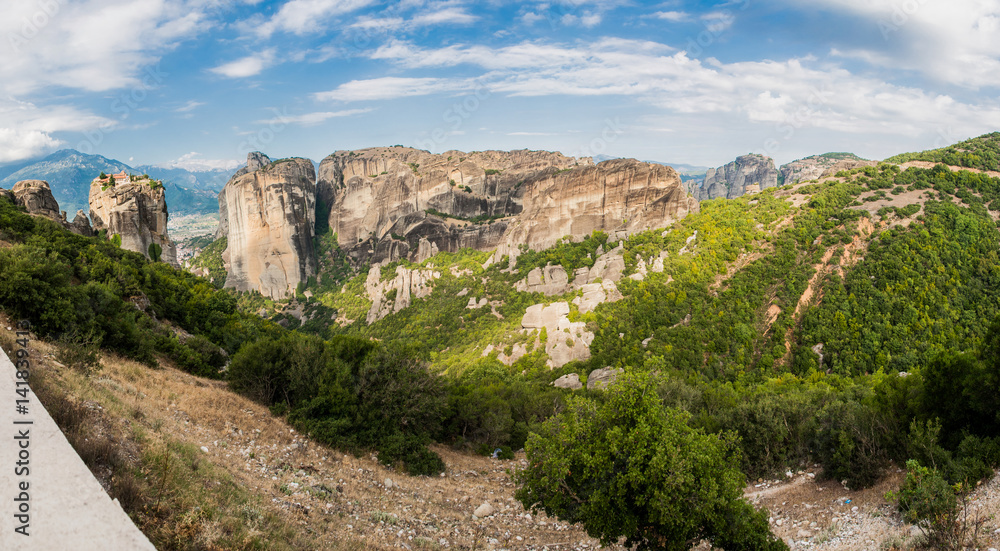 Spectacular rock formations and Greek Orthodox monasteries Meteora