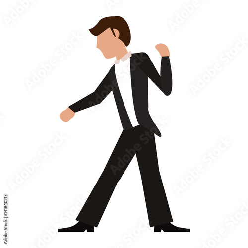 groom wedding standing image vector illustration eps 10