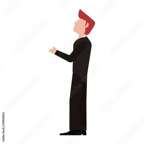 man groom married pose vector illustration eps 10