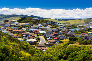 Crédence de cuisine Nouvelle-Zélande Quartier coloré des collines de Wellington  © skylynxdesign