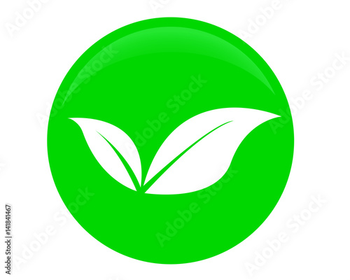 icona foglie verde vettoriale