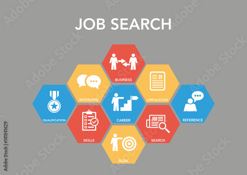 Job Search Icon Concept