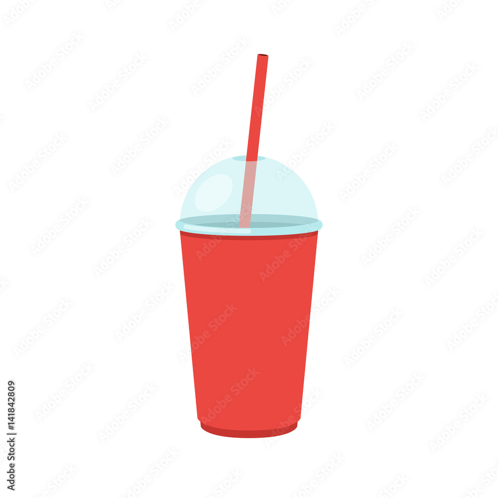 Plastic cup with lid and straw Plastic cup with lid and straw