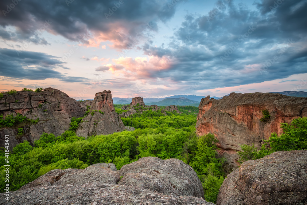 Belogradchik rocks /
Magnificent morning view of the Belogradchik rocks, Bulgaria