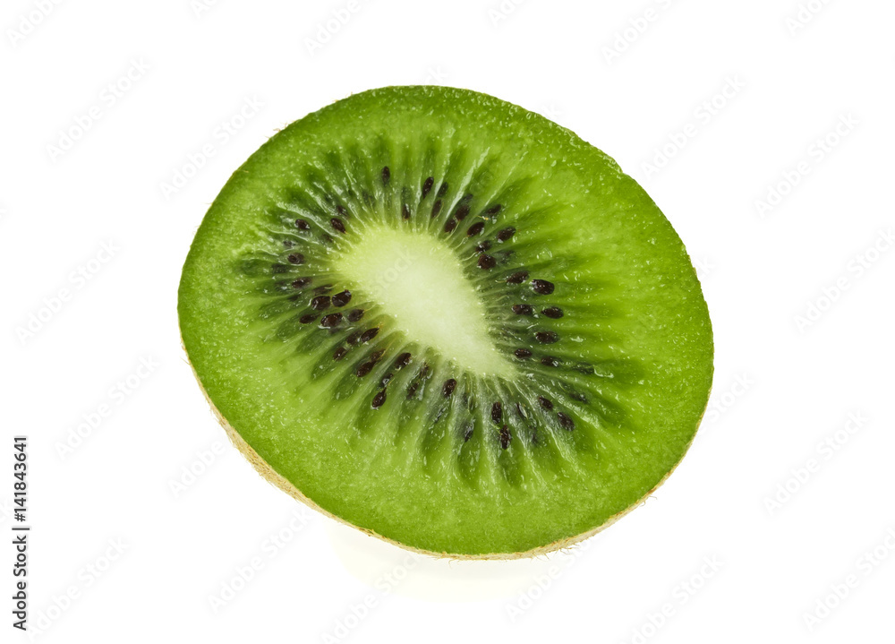 Slice of kiwi isolated on white background Slice of kiwi isolated on white background