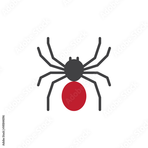 Spider icon vector, filled flat sign, solid colorful pictogram isolated on white. Symbol, logo illustration. Pixel perfect