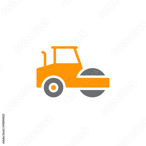 Road roller, steamroller icon vector, filled flat sign, solid colorful pictogram isolated on white. Symbol, logo illustration. Pixel perfect
