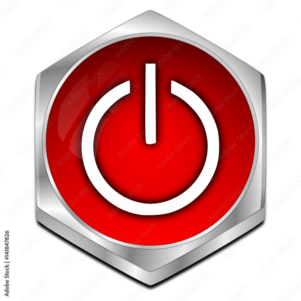 Power Button - 3D illustration Power Button - 3D illustration