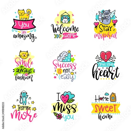 Vector calligraphy with decor elements