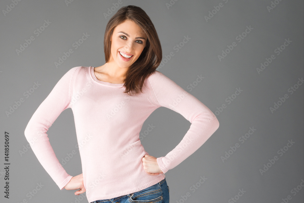 She's always smiling with confidence She's always smiling with confidence