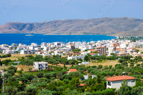 The town of Karystos. A touristic place for Summer vacation in  Evia island.Greece