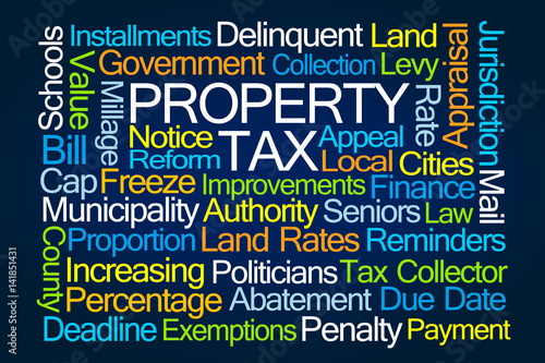 Wallpaper Mural Property Tax Word Cloud