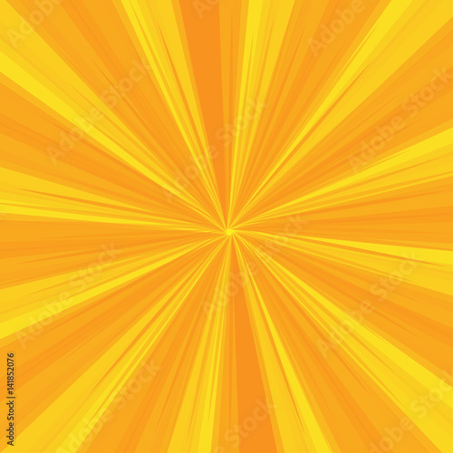 Rays Striped Pattern with yellow Light Burst Stripes. Abstract Wallpaper Background. Vector Vintage Illustration.
