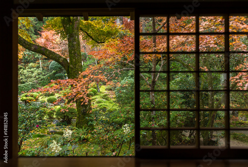 Japanese architecture in autumn