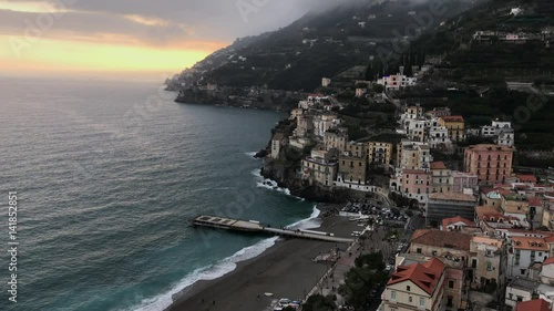 Maiori sunset, Amalfi Coast, Italy, 4K photo