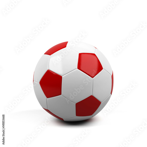 soccer ball isolated on white with. 3D illustration