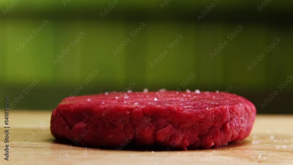 beef patties sprinkled with salt beef patties sprinkled with salt