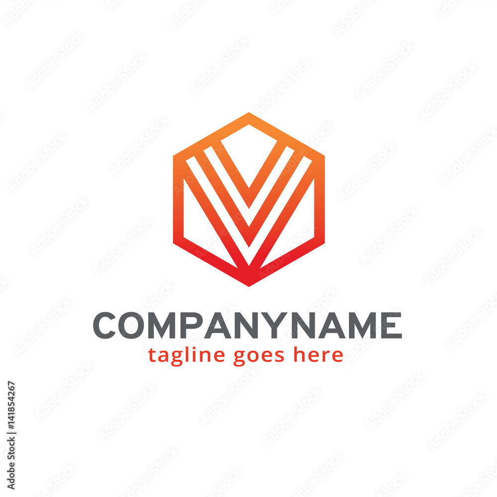 Abstract Hexagonal Logo Template Design Vector, Emblem, Design Concept