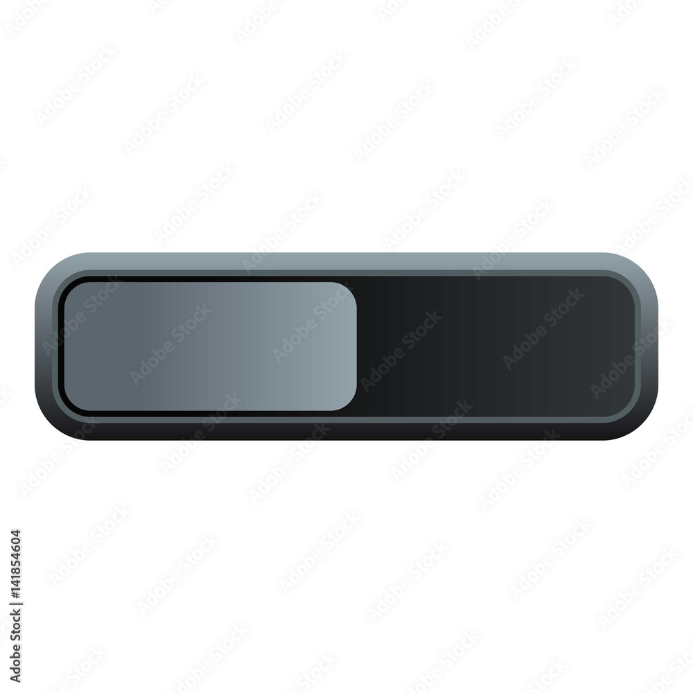 Rectangle button icon, flat style Rectangle button icon, flat style