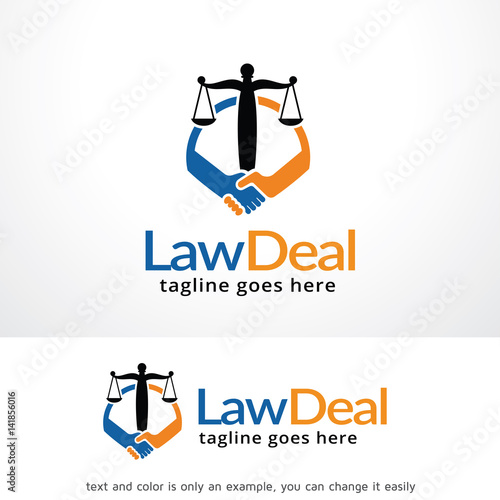 Law Deal Logo Template Design Vector, Emblem, Design Concept, Creative Symbol, Icon