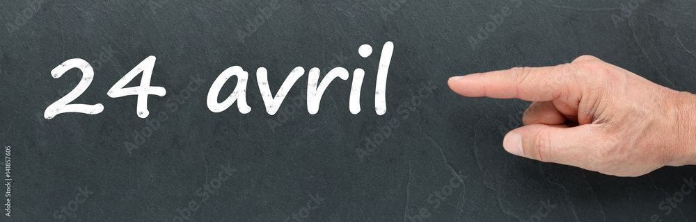24 avril à la craie et montrer du doigt sur ardoise 24 avril à la craie et montrer du doigt sur ardoise
