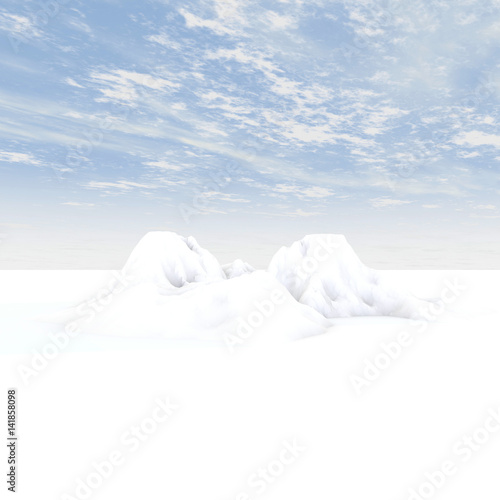 3d rendering of arctic environment