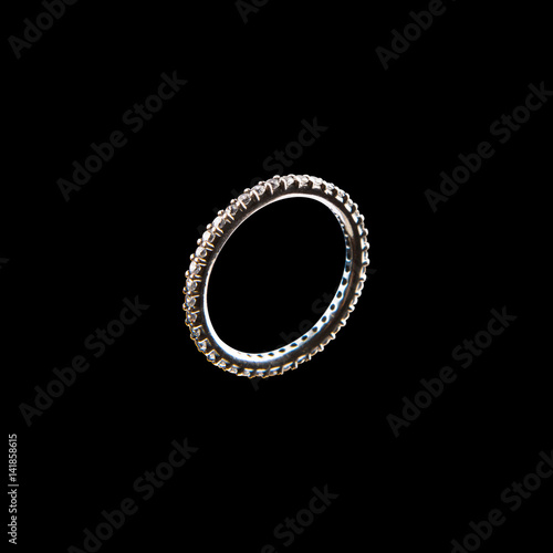 jewelry ring isolated on black