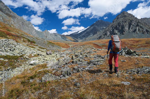 Beautiful autumn landscape, Altai mountains Russia.