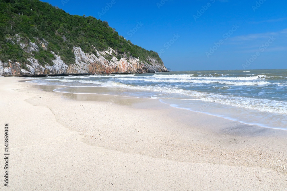 Beautiful white sand beach in the south of Thailand