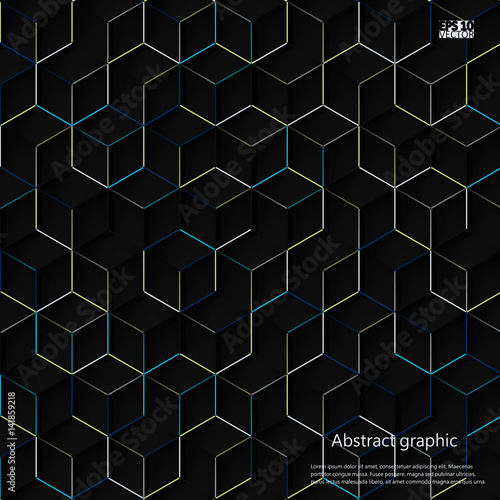 Graphic illustration with geometric pattern. Eps10 Vector illustration.