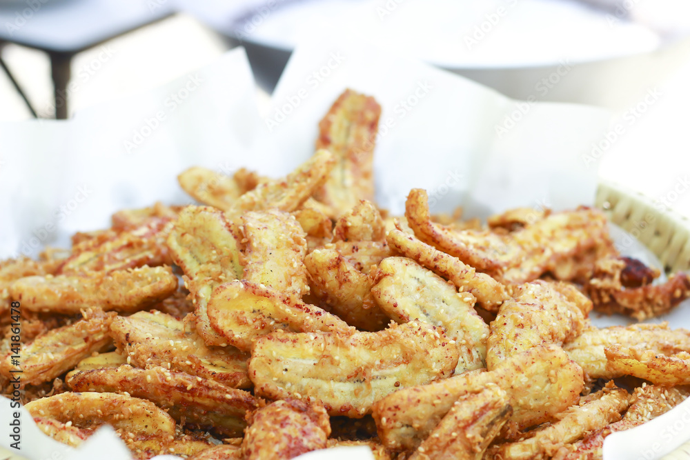 Stock Photo - yummy fried banana, traditional thai food Stock Photo - yummy fried banana, traditional thai food