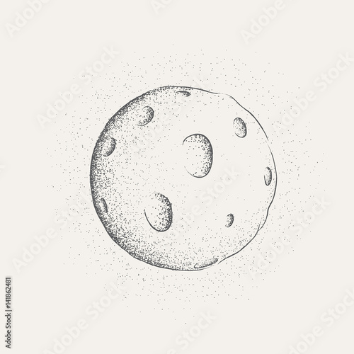 graphic full moon or planet