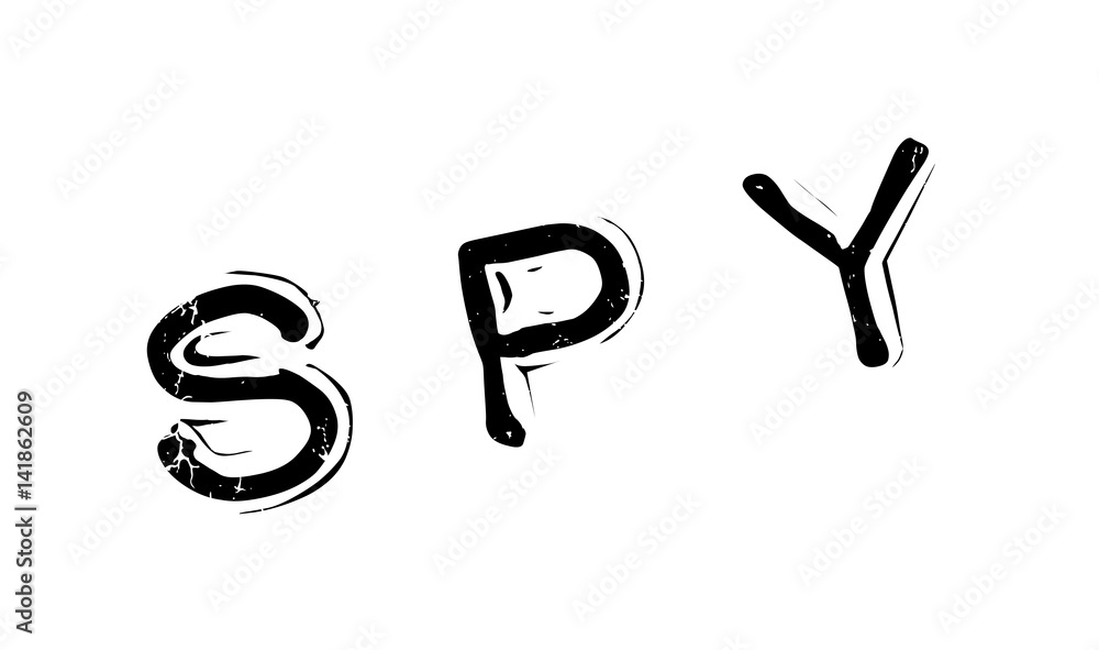 Spy rubber stamp. Grunge design with dust scratches. Effects can be easily removed for a clean, crisp look. Color is easily changed. Spy rubber stamp. Grunge design with dust scratches. Effects can be easily removed for a clean, crisp look. Color is easily changed.