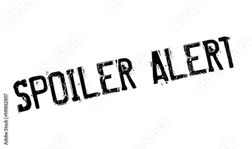 Spoiler Alert rubber stamp. Grunge design with dust scratches. Effects can be easily removed for a clean, crisp look. Color is easily changed.