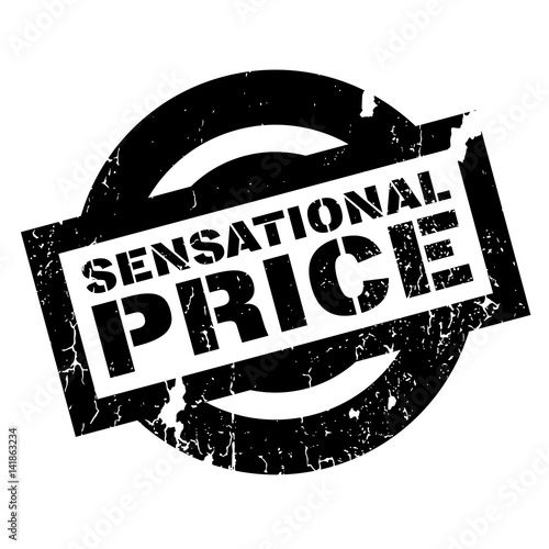 Sensational Price rubber stamp. Grunge design with dust scratches. Effects can be easily removed for a clean, crisp look. Color is easily changed.