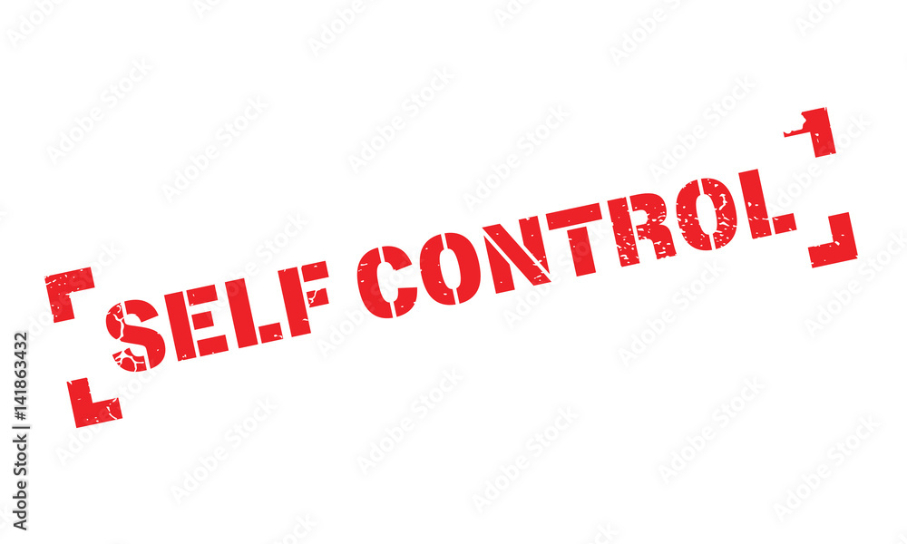Self Control rubber stamp. Grunge design with dust scratches. Effects ...
