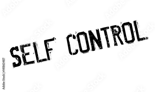 Self Control rubber stamp. Grunge design with dust scratches. Effects can be easily removed for a clean, crisp look. Color is easily changed.