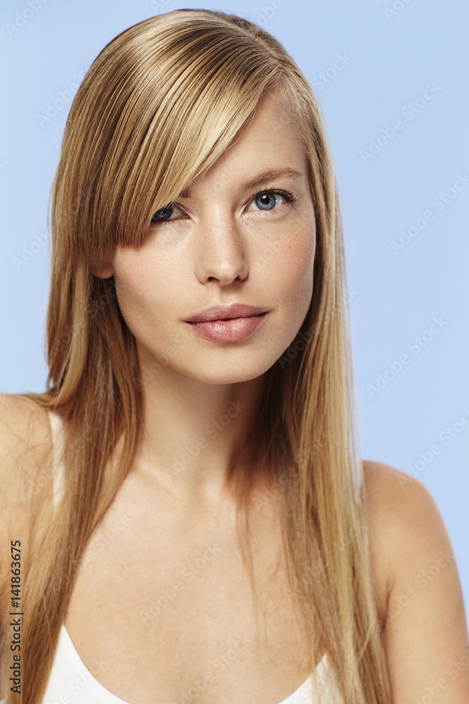 Stunning blue eyed woman with blond hair, portrait Stunning blue eyed woman with blond hair, portrait