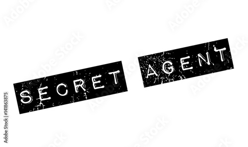 Secret Agent rubber stamp. Grunge design with dust scratches. Effects can be easily removed for a clean, crisp look. Color is easily changed.