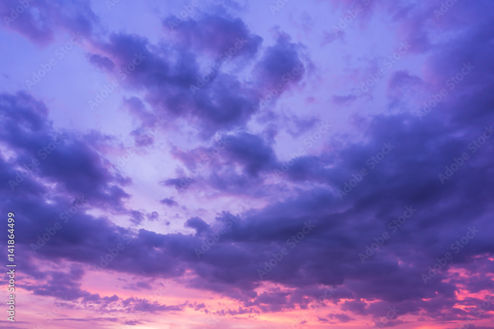 Fototapeta premium Background Of Cumulus Clouds Twilight Time