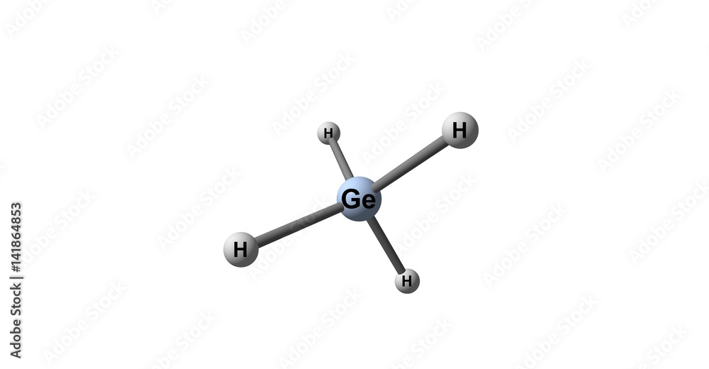Germane molecular structure isolated on white Germane molecular structure isolated on white