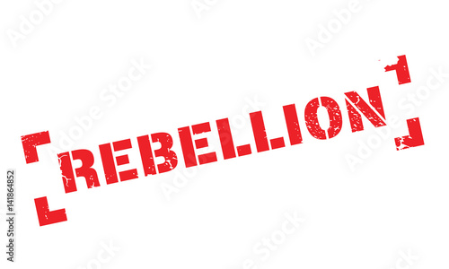 Rebellion rubber stamp. Grunge design with dust scratches. Effects can be easily removed for a clean, crisp look. Color is easily changed.