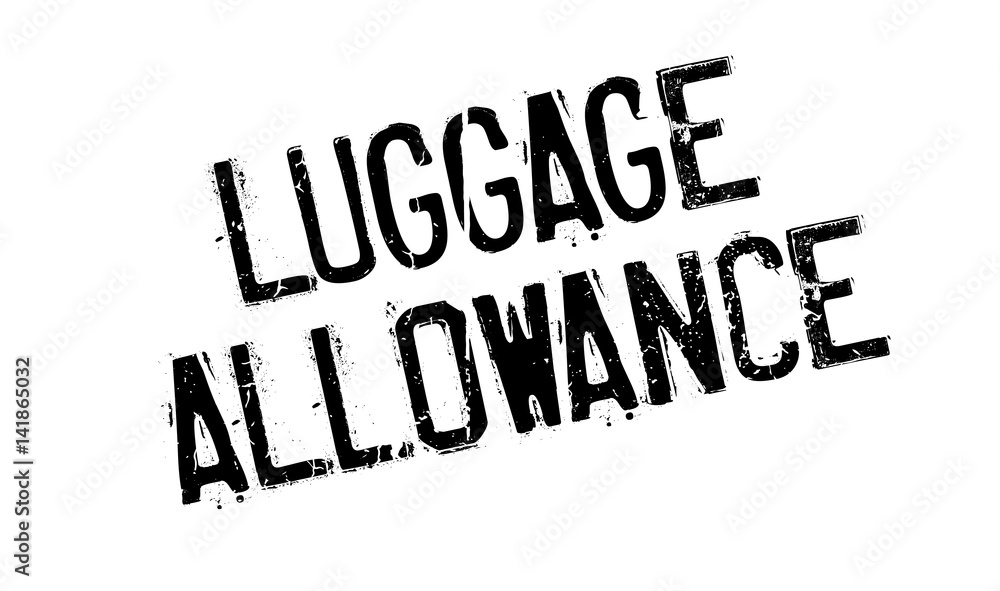 Luggage Allowance rubber stamp. Grunge design with dust scratches. Effects can be easily removed for a clean, crisp look. Color is easily changed. Luggage Allowance rubber stamp. Grunge design with dust scratches. Effects can be easily removed for a clean, crisp look. Color is easily changed.